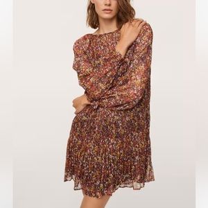 NWOT MANGO Textured Flowy Dress, Size S/4